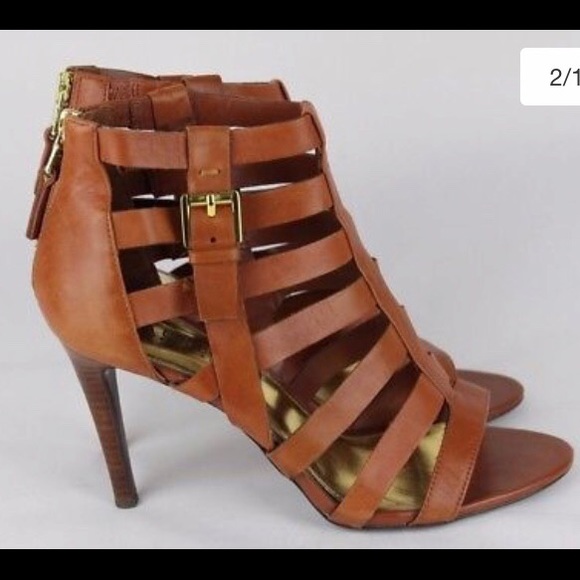 Ralph Lauren Shoes Ralph Lauren Cage Style Camel Leather Heels Poshmark